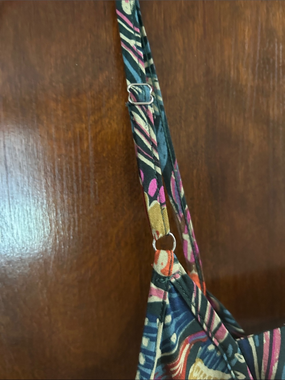 NATURAL LIFE Black Maxi Dress with Pink, Teal & Gold Floral Print - Picture 7 of 8
